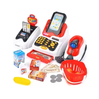   Gioco del Registratore di Cassa per Bambini con Effetti Sonori e Luminosi - 24 Pezzi