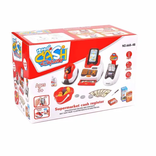 Gioco del Registratore di Cassa per Bambini con Effetti Sonori e Luminosi - 24 Pezzi