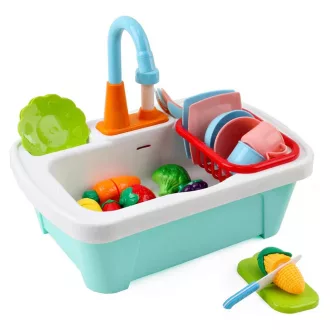  Set da gioco lavandino per bambini con accessori realistici - Blu
