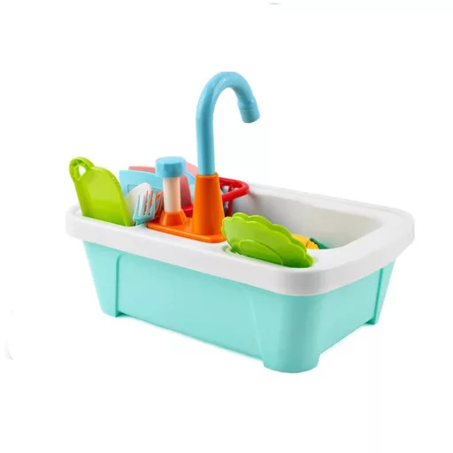 Set da gioco lavandino per bambini con accessori realistici - Blu