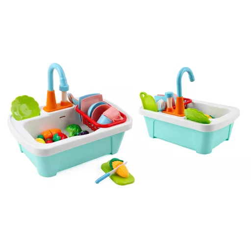 Set da gioco lavandino per bambini con accessori realistici - Blu