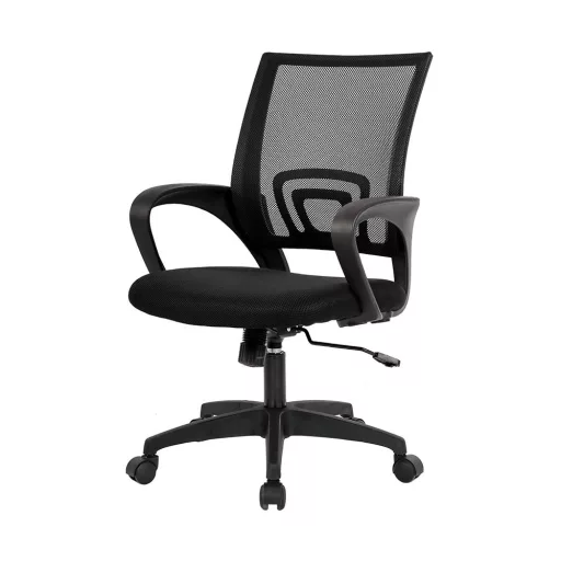 Sedia da ufficio girevole ergonomica con braccioli, schienale in rete, altezza regolabile - Vari colori