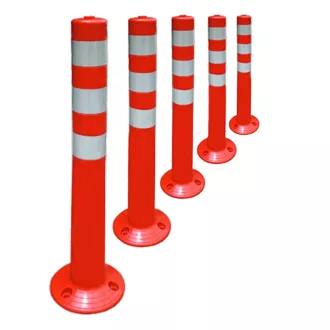   Set di 5 coni stradali in plastica impermeabili con strisce riflettenti