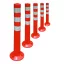 Set di 5 coni stradali in plastica impermeabili con strisce riflettenti