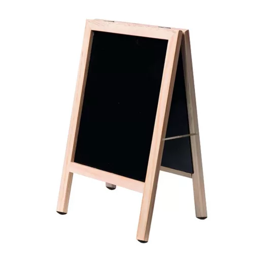 Insegna a doppia faccia con cornice in legno - 40x60cm, pieghevole e portatile