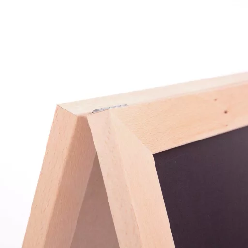 Insegna a doppia faccia con cornice in legno - 40x60cm, pieghevole e portatile