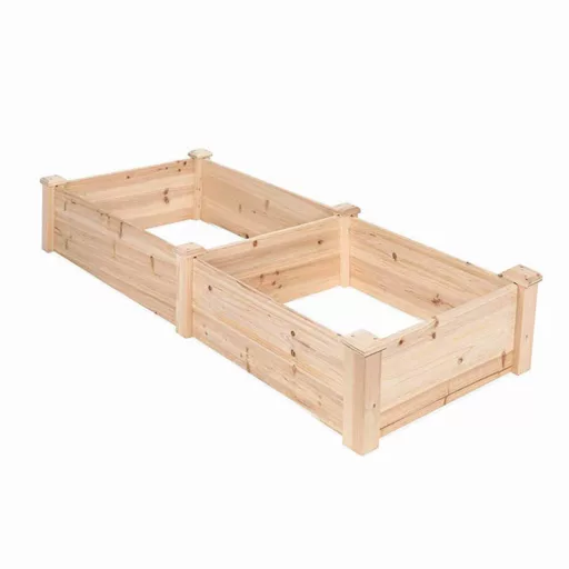 Scatola per piantine in legno a due scomparti - personalizzabile e durevole