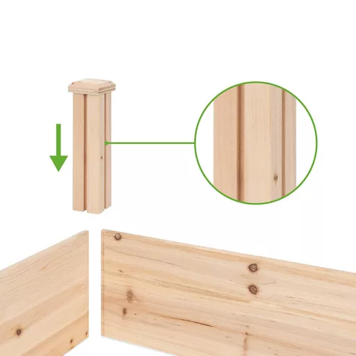 Scatola per piantine in legno a due scomparti - personalizzabile e durevole