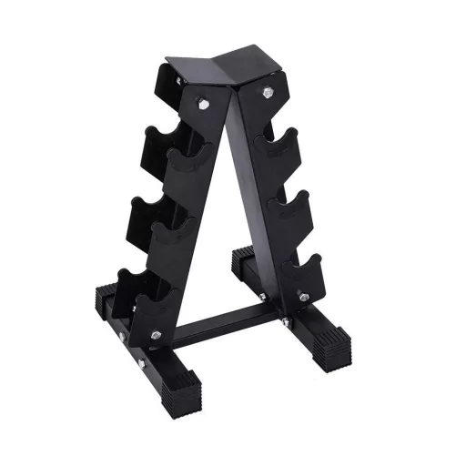 Supporto per manubri per 3 coppie, capacità di 120 kg, design salvaspazio