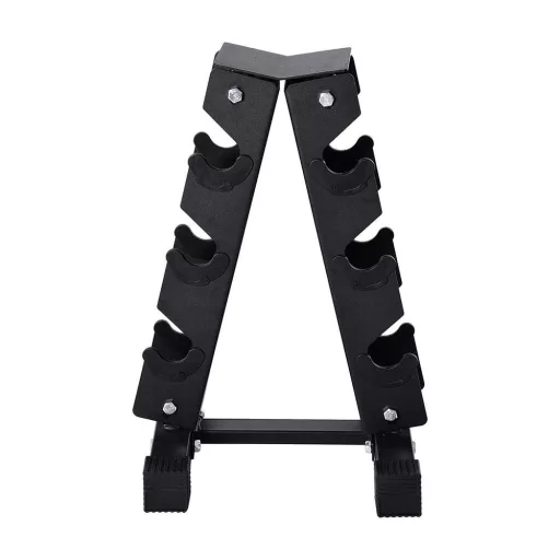 Supporto per manubri per 3 coppie, capacità di 120 kg, design salvaspazio