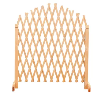   Set di tralicci in legno regolabili - 2 pezzi, pino resistente alle intemperie, larghezza massima 150 cm