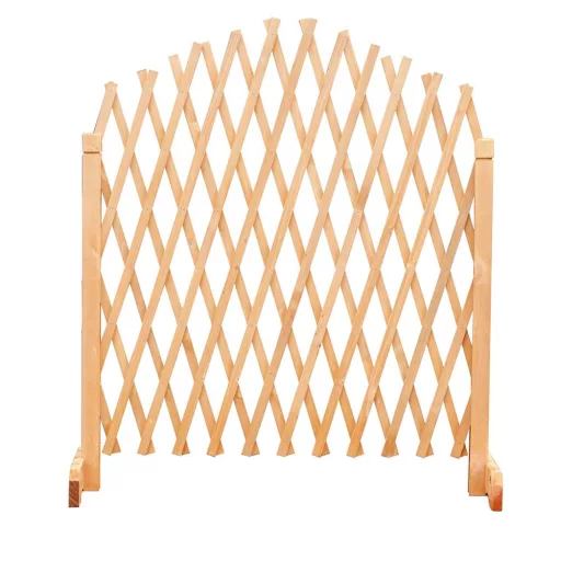 Set di tralicci in legno regolabili - 2 pezzi, pino resistente alle intemperie, larghezza massima 150 cm