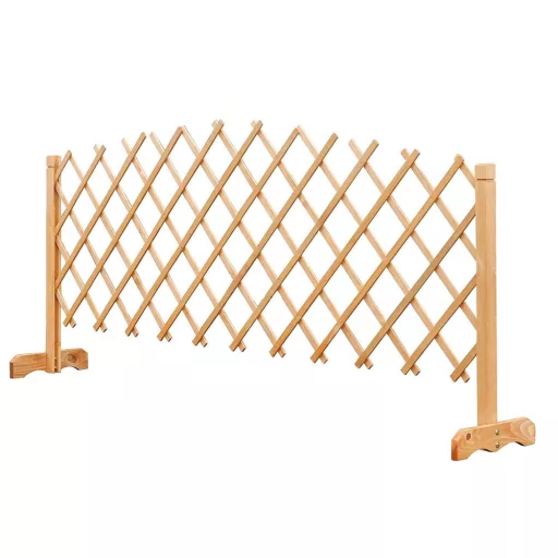 Set di tralicci in legno regolabili - 2 pezzi, pino resistente alle intemperie, larghezza massima 150 cm