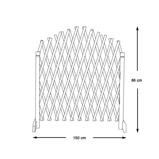 Set di tralicci in legno regolabili - 2 pezzi, pino resistente alle intemperie, larghezza massima 150 cm