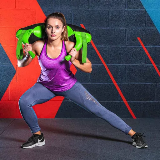 Borsa da allenamento bulgara da 8 kg con manici ergonomici per allenamenti total body
