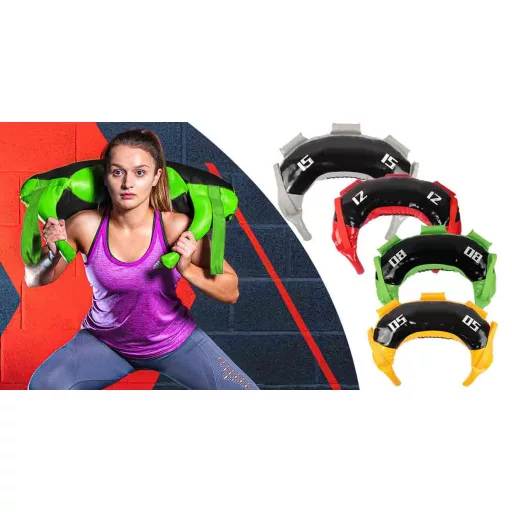 Borsa da allenamento bulgara da 8 kg con manici ergonomici per allenamenti total body