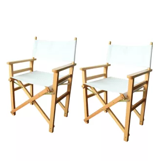   Set di 2 sedie da regista pieghevoli - design elegante e portatile in vari colori