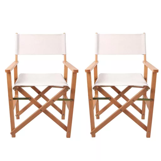 Set di 2 sedie da regista pieghevoli - design elegante e portatile in vari colori