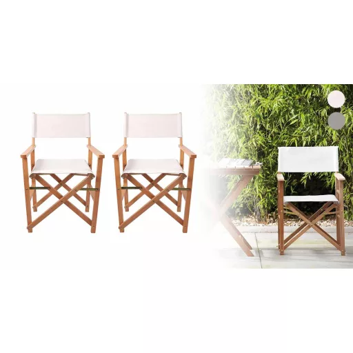 Set di 2 sedie da regista pieghevoli - design elegante e portatile in vari colori
