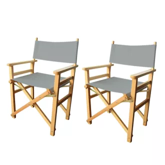   Set di 2 sedie da regista portatili - Design pieghevole in diversi colori