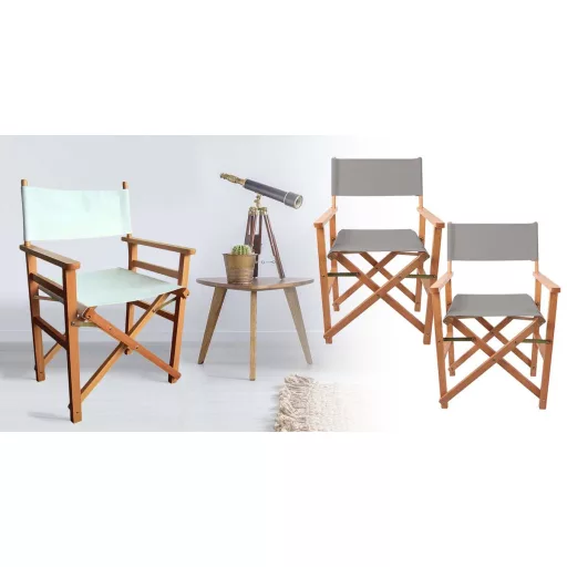 Set di 2 sedie da regista portatili - Design pieghevole in diversi colori