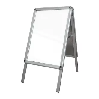   Insegna A-Frame in alluminio resistente alle intemperie con supporto per poster e superficie scrivibile