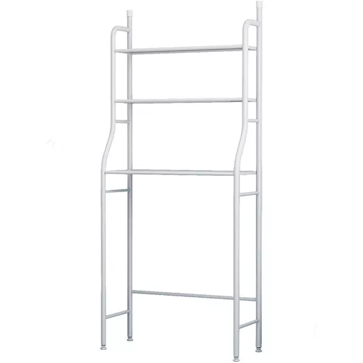 Scaffale da muro a 3 ripiani con ganci - Design salvaspazio per bagno o lavanderia
