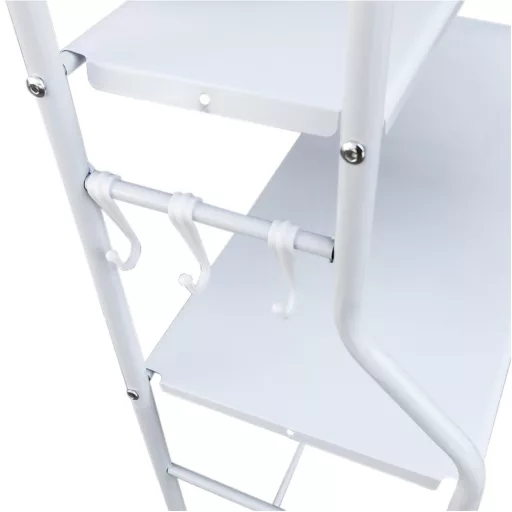 Scaffale da muro a 3 ripiani con ganci - Design salvaspazio per bagno o lavanderia