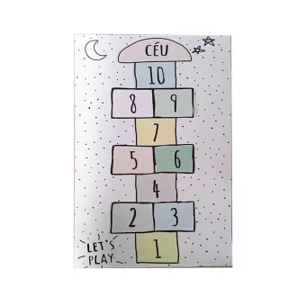   Tappeto da gioco per bambini 130x180 cm con motivi divertenti - Antiscivolo, facile da pulire