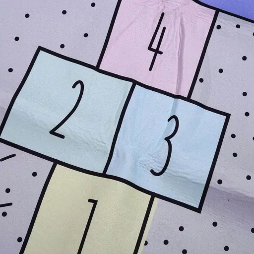 Tappeto da gioco per bambini 130x180 cm con motivi divertenti - Antiscivolo, facile da pulire