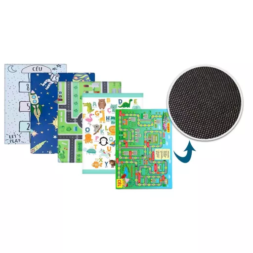 Tappeto da gioco per bambini 130x180 cm con motivi divertenti - Antiscivolo, facile da pulire