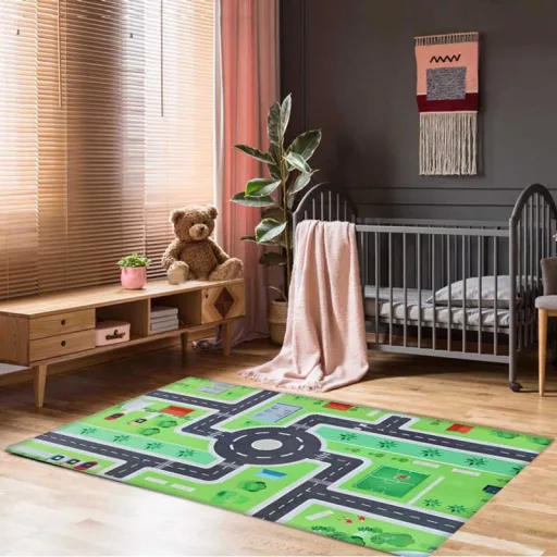 Tappeto da gioco per bambini 130x180 cm con motivi divertenti - Morbido, antiscivolo, facile da pulire