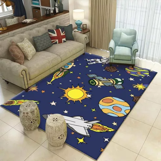 Tappeto da gioco per bambini 130x180 cm con motivi divertenti - Morbido, antiscivolo, facile da pulire