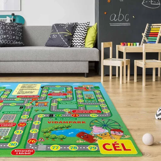 Tappeto da gioco per bambini 130x180 cm con motivi divertenti - Morbido, Antiscivolo, Educativo