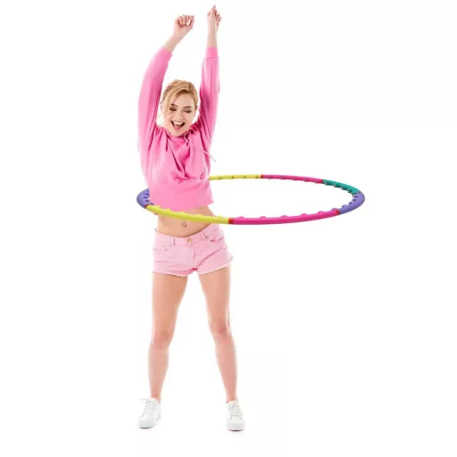 Hula Hoop Colorato 98 cm con Noduli Massaggianti per Fitness e Divertimento
