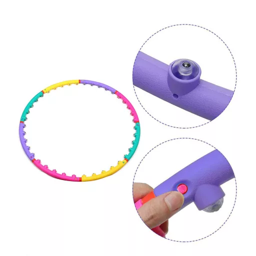 Hula Hoop Colorato 98 cm con Noduli Massaggianti per Fitness e Divertimento