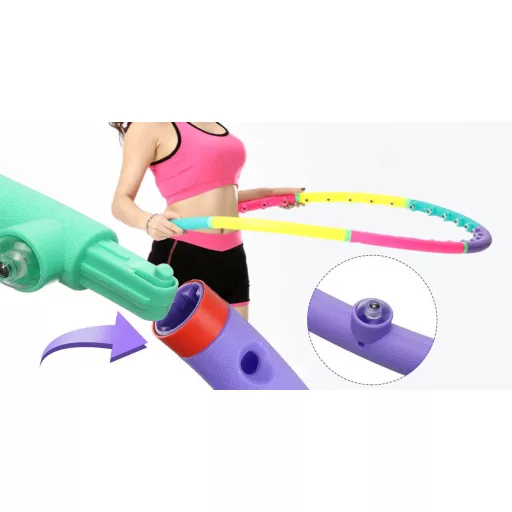 Hula Hoop Colorato 98 cm con Noduli Massaggianti per Fitness e Divertimento