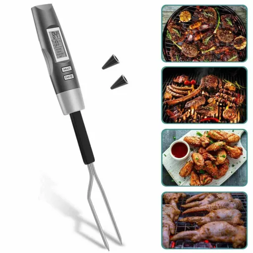 Termometro Digitale per Carne con Display LCD per Grigliate e Cottura Perfetta