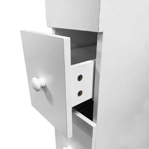 Mobiletto di stoccaggio stretto con 2 cassetti - Design moderno in MDF