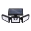 Lampada solare LED a 3 pannelli con sensore di movimento, 1500 lumen, impermeabile IP65