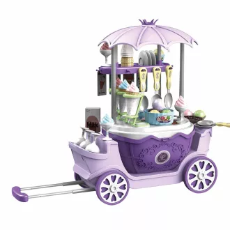   Carrello dei gelati 4-in-1 con accessori realistici - Portatile e pieghevole