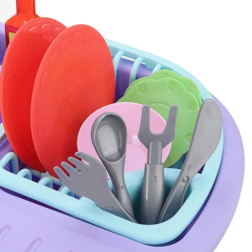 Set di lavandino da gioco per bambini con accessori realistici - Rosa