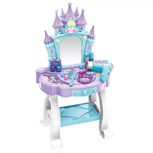 Tavolo da trucco interattivo per principesse con musica e luci - Include accessori