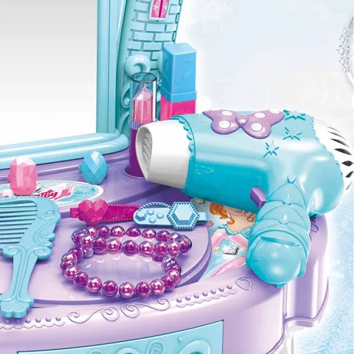 Tavolo da trucco interattivo per principesse con musica e luci - Include accessori