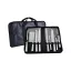 Set di coltelli in acciaio inossidabile da 9 pezzi con borsa, include affilatore e forchetta