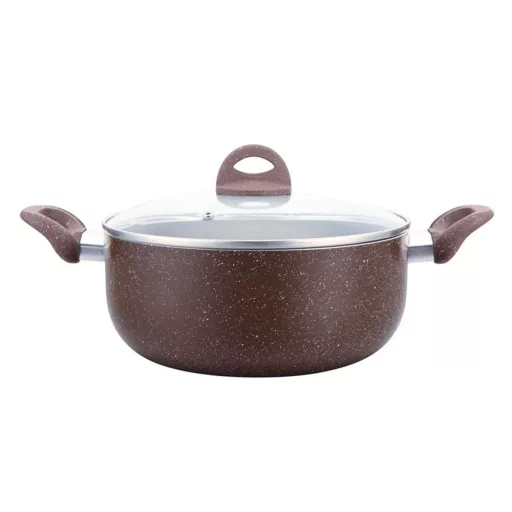 Set di pentole in acciaio pressato da 7 pezzi con rivestimento resistente al calore e manici ignifughi