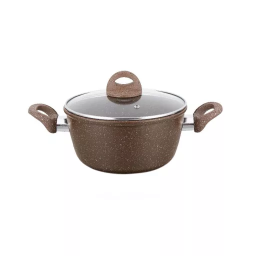 Set di pentole in acciaio pressato da 7 pezzi con rivestimento resistente al calore e manici ignifughi