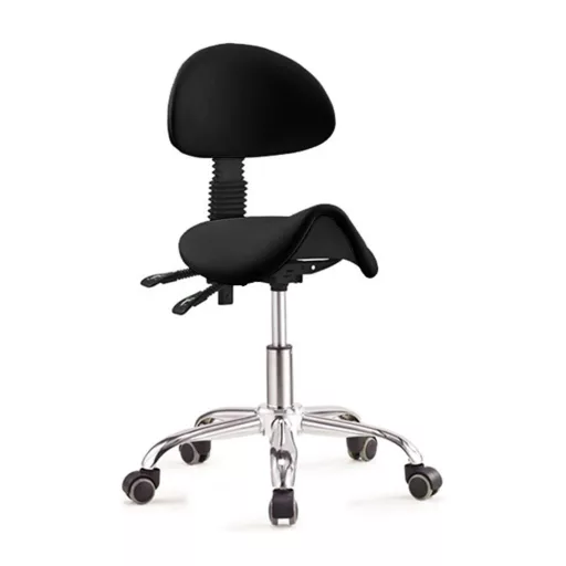 Sedia da salone girevole ergonomica con altezza regolabile e schienale reclinabile - capacità 120 kg
