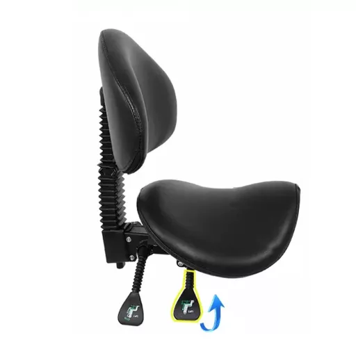 Sedia da salone girevole ergonomica con altezza regolabile e schienale reclinabile - capacità 120 kg