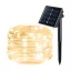 Luci a stringa solari LED 10m - 100 lampadine bianche calde, 8 modalità di illuminazione, resistenti alle intemperie